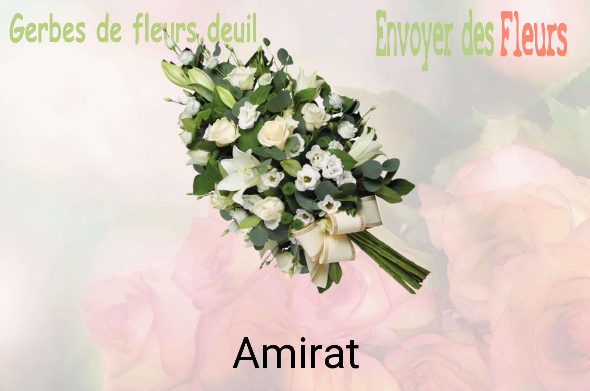 Gerbe de fleurs de deuil livrée à Amirat
